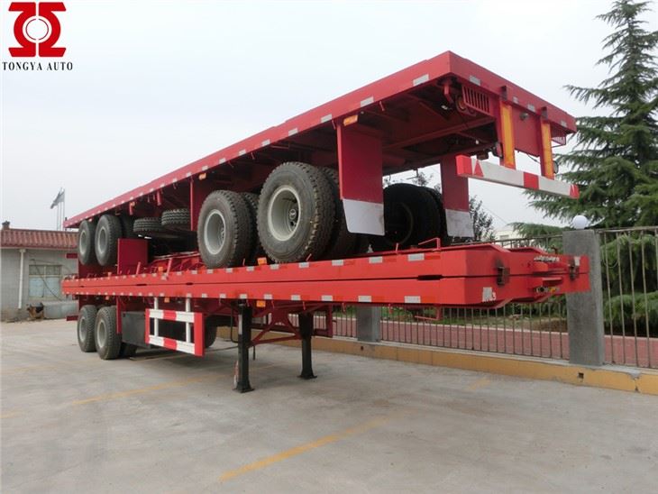 2 axles Flat Bed Semi Trailer