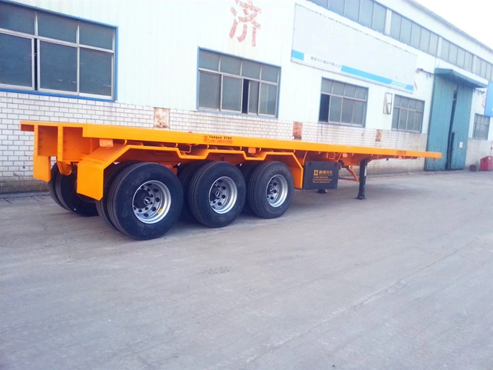 3 Fusien Kontenitur Flatbed Semi Trailer