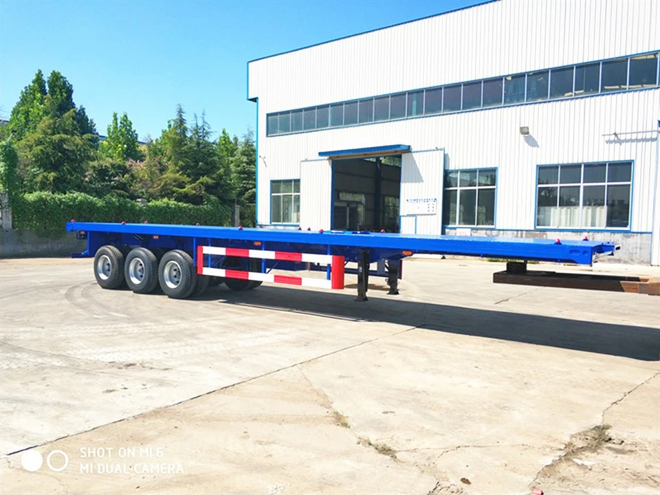 40ft Kontenitur Flatbed Truck Trailer