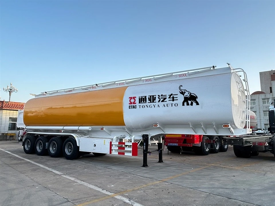4 Fus 54000 Litru Tanker tal-Fjuwil Semi Trailer