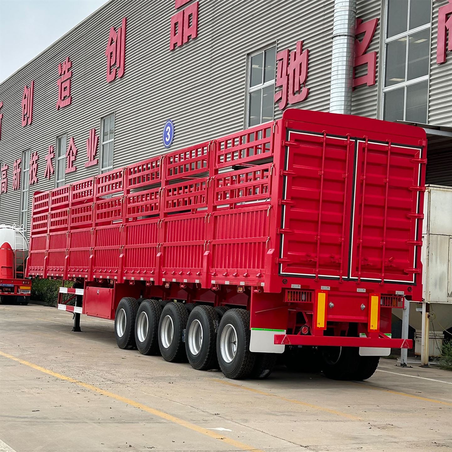 5 Axle 60T Bulk Cargo Transport Fence Semi Trailer Side Wall Semi Trailer
