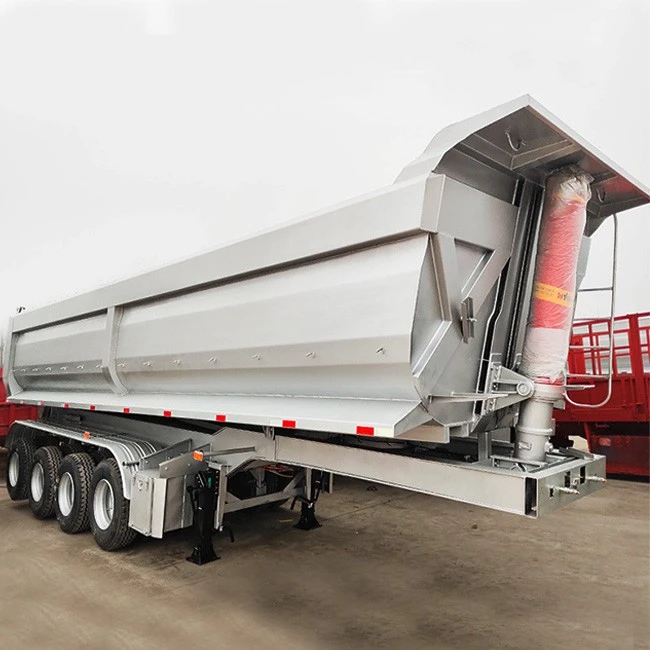 Ċina Fabbrika TONGYA Brand U Forma Hyva Cylinder Dump Trailer Għall-Bejgħ