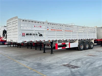 40T Semi Trailer taċ-Ċint tat-Trasport tal-Merkanzija Bulk