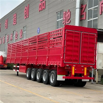 5 Axle 60T Bulk Cargo Transport Fence Semi Trailer Side Wall Semi Trailer