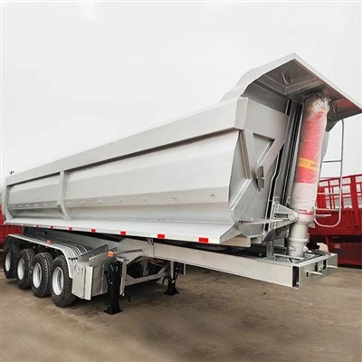 Ċina Fabbrika TONGYA Brand U Forma Hyva Cylinder Dump Trailer Għall-Bejgħ