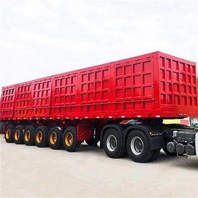 Magħmul fiċ-Ċina Idrawliku Ċilindru Side Tipper Semi Trailer Bi Kwalità ta 'Klassi Dinjija