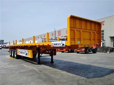 Dump tal-ġenb flatbed semi karru